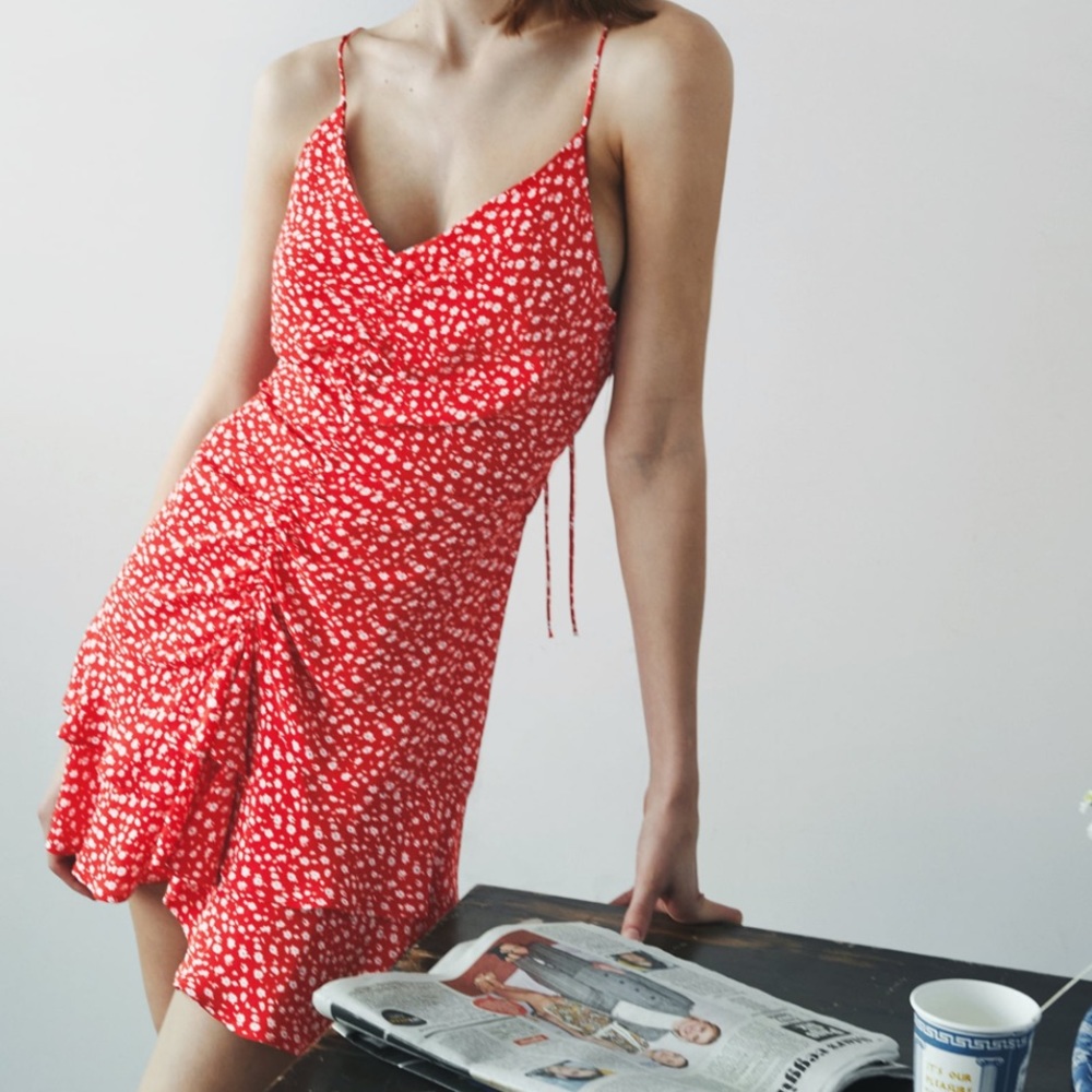 Zara draped mini dress